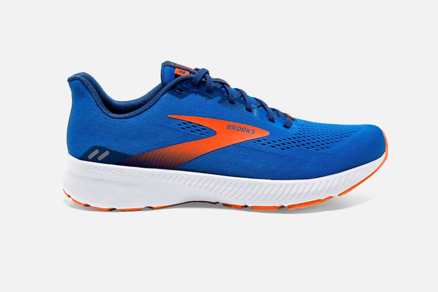 Brooks Men's Launch 8 Road Running Shoes Blue/Orange/White ( HMAPY0152 )